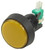 1-1/2 Inch Push Button Illuminated Game Switch - Amber