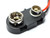 Pack of 2 - 9V Battery Snap, Inline Entry, Hard Cover