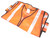 Safety Vest Orange Mesh with Reflective Strips, High Visibility