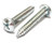 #14 x 1-1/2 Inch, Zinc-Plated Steel, Sheet Metal Screw, Pan Head, 100 Piece