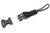 Plastic Black Curved Buckle w/Strap, 50pcs
