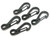Miniature Stainless Steel Carabiner Spring Clip, 5 pack - Black