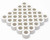 Ceramic Insulator, Round, #10 Hole x 1/4 inch, 25pcs