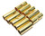 Butt Lug/Splice, 2AWG, Gold-Plated, 10pcs