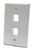 Wall Plate, 2-Port, Keystone Cutout