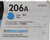 Toner CyanHP 206A Cyan LaserJet Toner Cartridge, W2111A