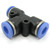 6mm (1/4 in.) Pneumatic Push in UnionTEE Fitting, Quick Connect, 10pcs