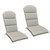 Peak Season Adirondack Cushion for Leisure Line Chairs, Gray, 2-pack