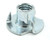 3/8"-16 x 7/16" 3-Prong Zinc-Plated Steel Tee Nut, 25pc