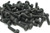 M4-0.7 x 16mm Stainless Steel Pan Head Machine Screws, Black, 50pcs