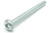 M4-0.7 x 45mm Zinc Plated Steel Pan Head Machine Screws, 50pcs