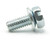M4-0.7 x 10mm Steel Slotted Hex Bolts w/ Washer, 50pcs