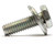 M3 x 10mm Zinc Plated Steel Cheese Head Screws w/ Compression Washer, 100pcs