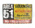 Area 51 No Trespassing Vintage Style Aluminum Sign, 11.75"x8"