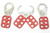 Master Lock Model 420 Steel Lockout Hasp, 1in Jaw Clearance, 3pcs