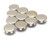 3/8" Snap Button Hole Plug, Nickel-Plated Steel, 10pcs