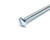 1/4"-20 x 3 in Slotted Pan Machine Screw, Zinc Plated Steel, 50pc