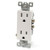 Duplex Receptacle, Decora, White, 10 Pack