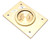 Hubbell S2425 Brass Rectangular Electrical Floor Box Cover, 1 Gang