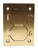 Hubbell S3825 Brass Rectangular Electrical Floor Box Cover, Duplex, 1 Gang