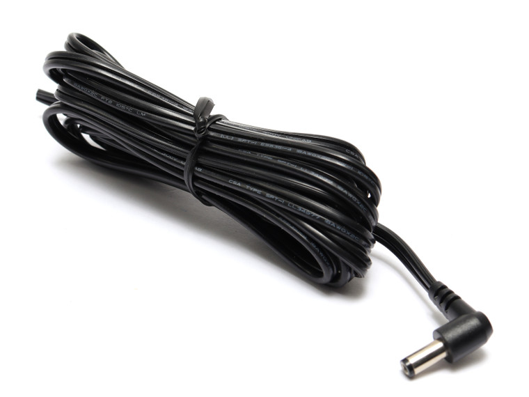 DC Coaxial Power Cable, Male Plug, 5.5mm x 2.5mm To Wire Leads, 9.5ft