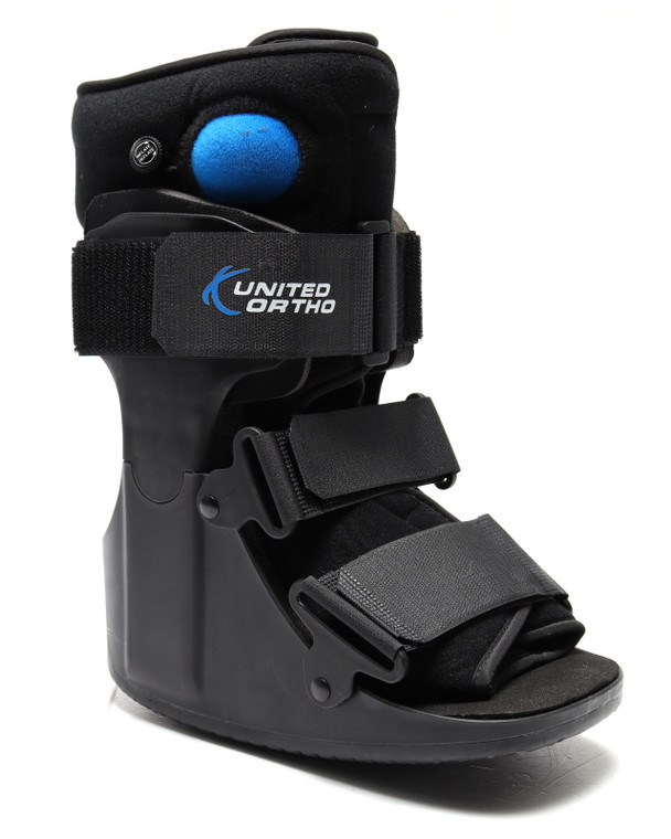 United Ortho Short Air Cam Walker Fracture Boot, X-Small, Black