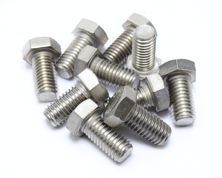 1/2"-13 x 1" Stainless Steel Hexcap Bolts, 10pcs
