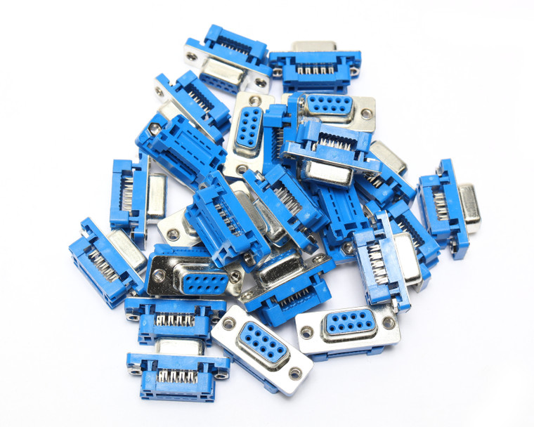 9 Position D-Sub Receptacle, Female Sockets Connector, 25pcs