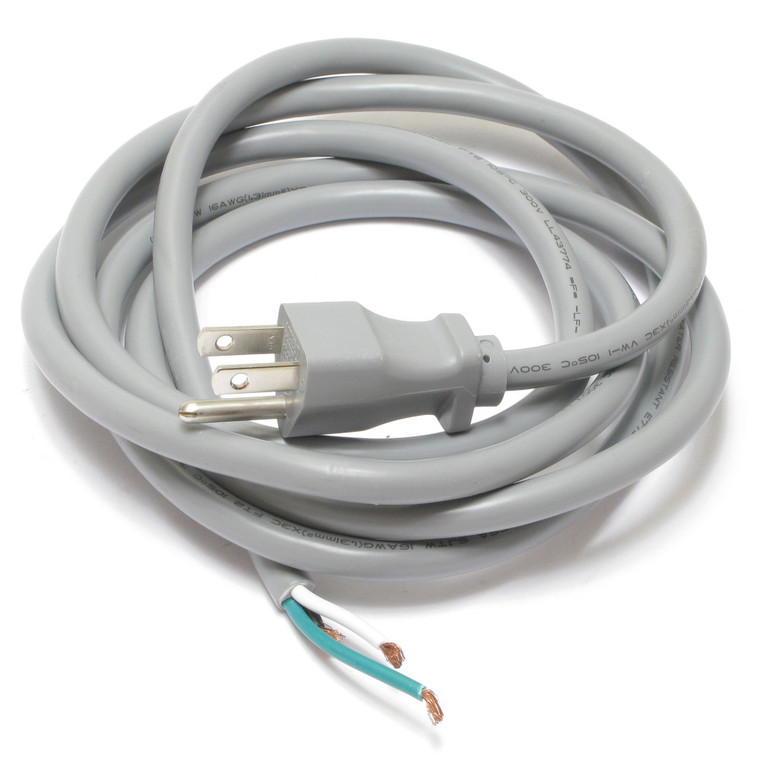 16/3 SJTW Replacement Power Cord, Grey, 6 Foot