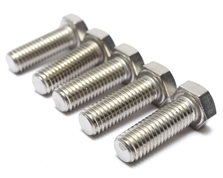1/2"-13 x 1-3/4" Stainless Steel Fully Threaded Hex Bolts, 5pcs