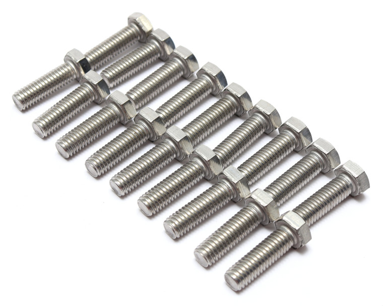 3/8"-16 x 1-1/4" Stainless Steel Hex Bolts, 18pcs