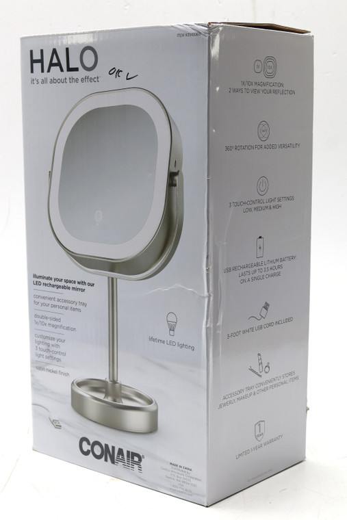 Conair Halo LED Double-Sided 1x/10x Vanity Mirror