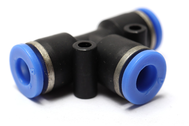 6mm (1/4 in.) Pneumatic Push in UnionTEE Fitting, Quick Connect, 900pcs