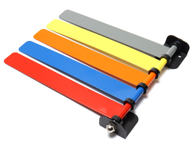 Heavy Duty Aluminum Door Flags for Medical Office, 5 Flag Color Set, 8"