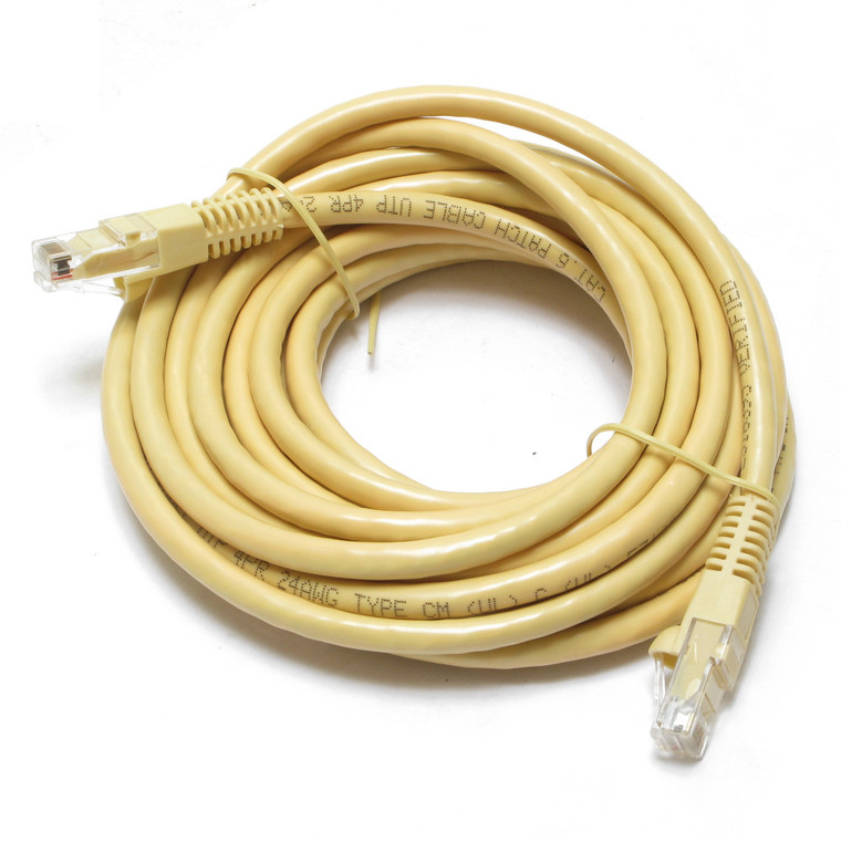 CAT6 UTP Patch Cable, 14 Foot Length, Yellow