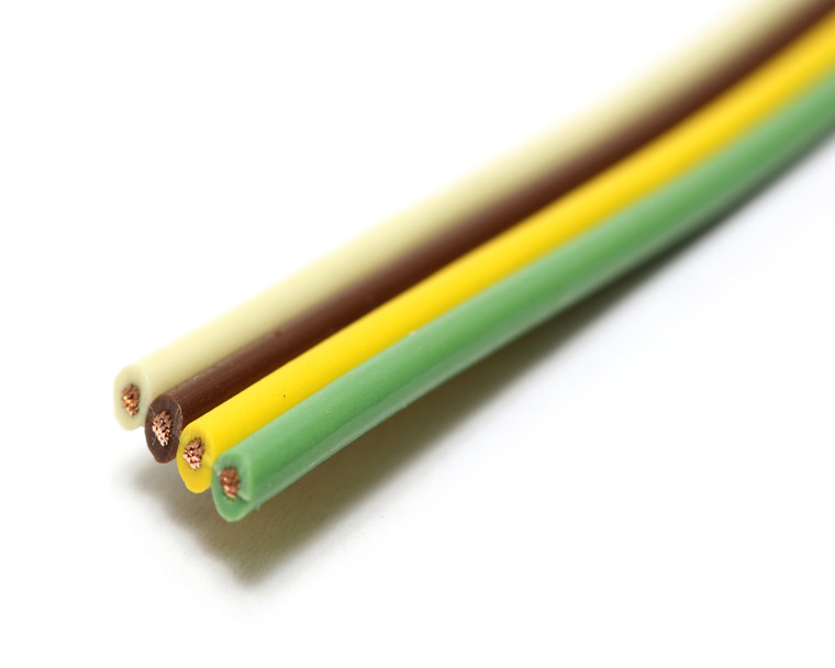 Trailer Wire, 18 Gauge, 4 Conductor, Stranded Bare Copper