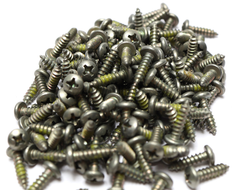 #6 x 1/2" Phillips Pan Head Sheet Metal Threadlocker Screws, 100pcs