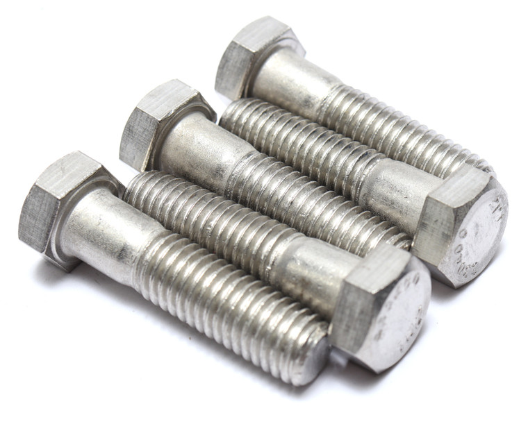 1/2"-13 x 2" Stainless Steel Partially Threaded Hex Bolts, 5pcs