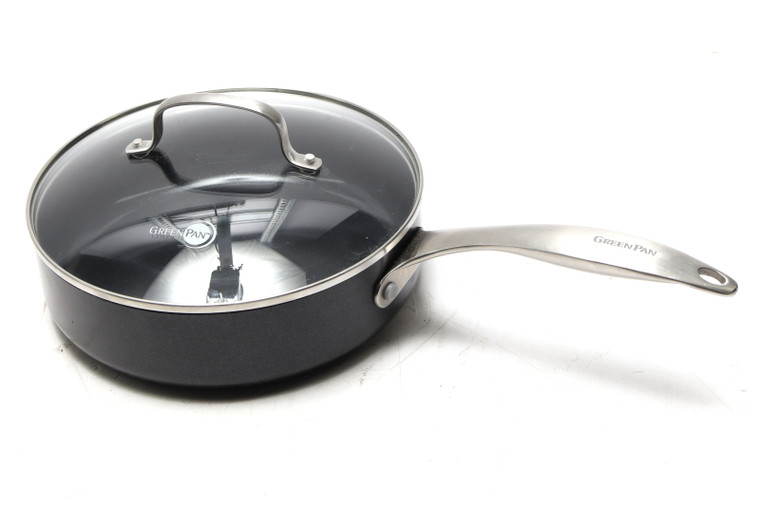GreenPan Black Ceramic Nonstick 2.5QT Sauté Pan w/ Lid