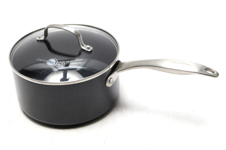 GreenPan Black Ceramic Nonstick 3.25QT Stock Pot w/ Lid