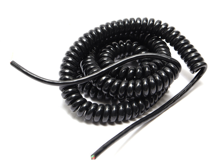 Alpha Wire 743/3 23AWG 3-Conductor PVC Coiled Retractile Cord, 4-12ft