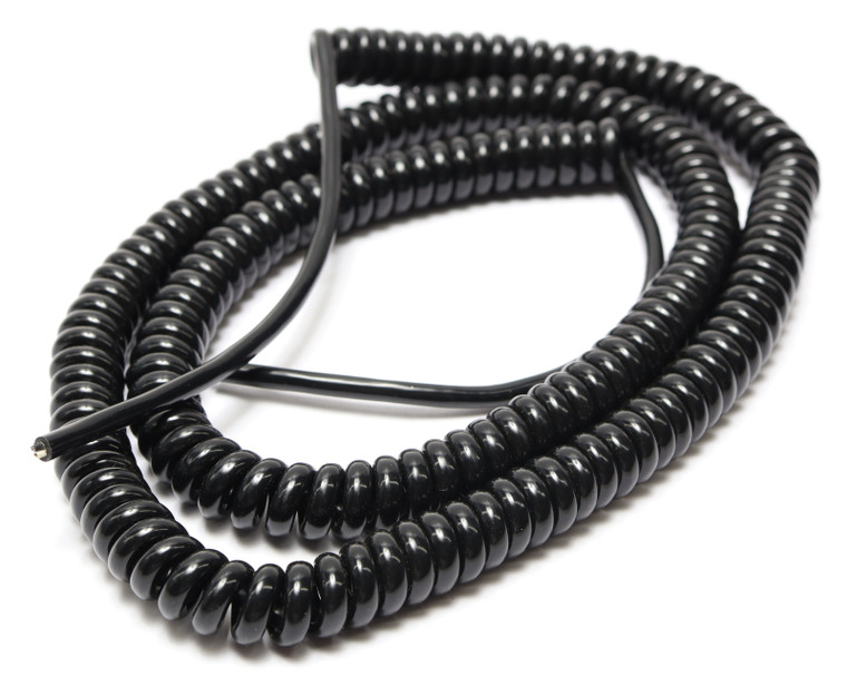 Alpha Wire 740/3 23AWG 2-Conductor PVC Coiled Retractile Cord, 3-12ft