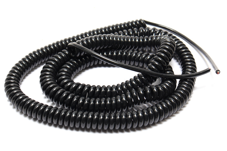 Alpha Wire 741/4 23AWG 3-Conductor PVC Coiled Retractile Cord, 5-25ft