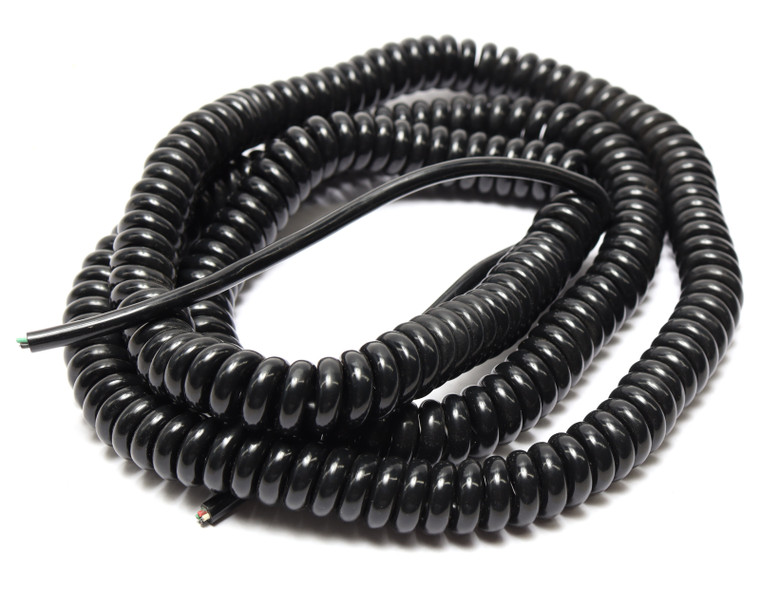 Alpha Wire 742/4 23AWG 4-Conductor PVC Coiled Retractile Cord, 5.5-25ft