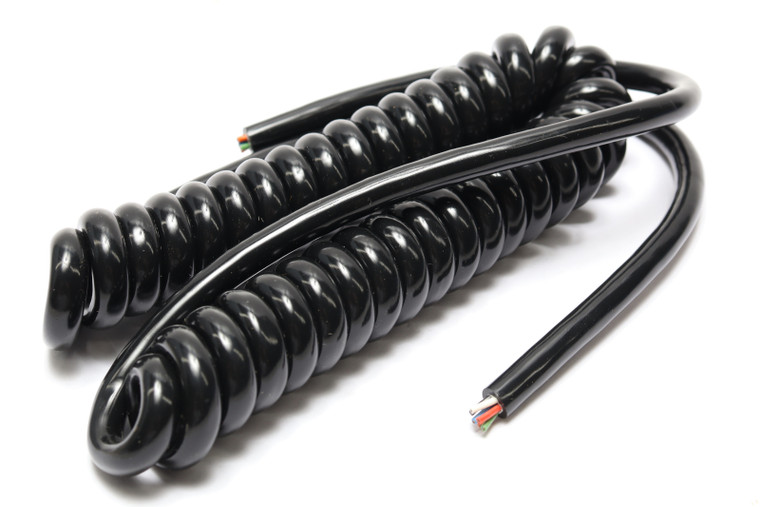 Alpha Wire 706 23AWG 6-Conductor PVC Coiled Retractile Cord, 1-4ft