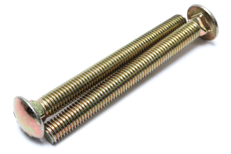1/2"-13 x 5" Zinc Plated Steel Carriage Bolts, 2pcs