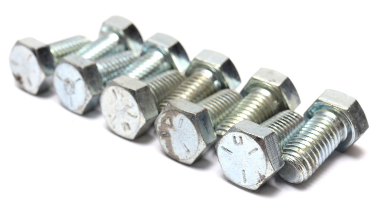 1/2"-13 x 1" Zinc Plated Steel Hex Bolts, 10pcs