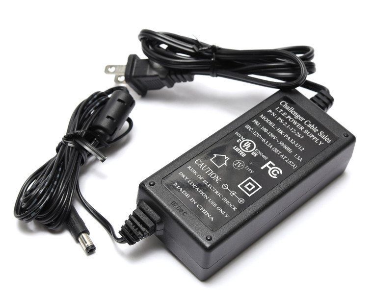 ChallengerCableSales PS-2.1-12-267DAC 12V 2.67A Power Supply Adapter