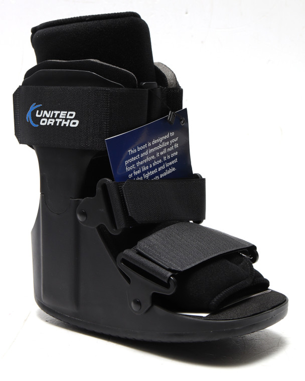 United Ortho USA14011 Short Cam Walker Fracture Boot, X-Small, Black