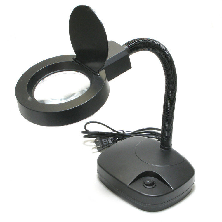 Table Lamp with 3.5 x Magnifier, Black